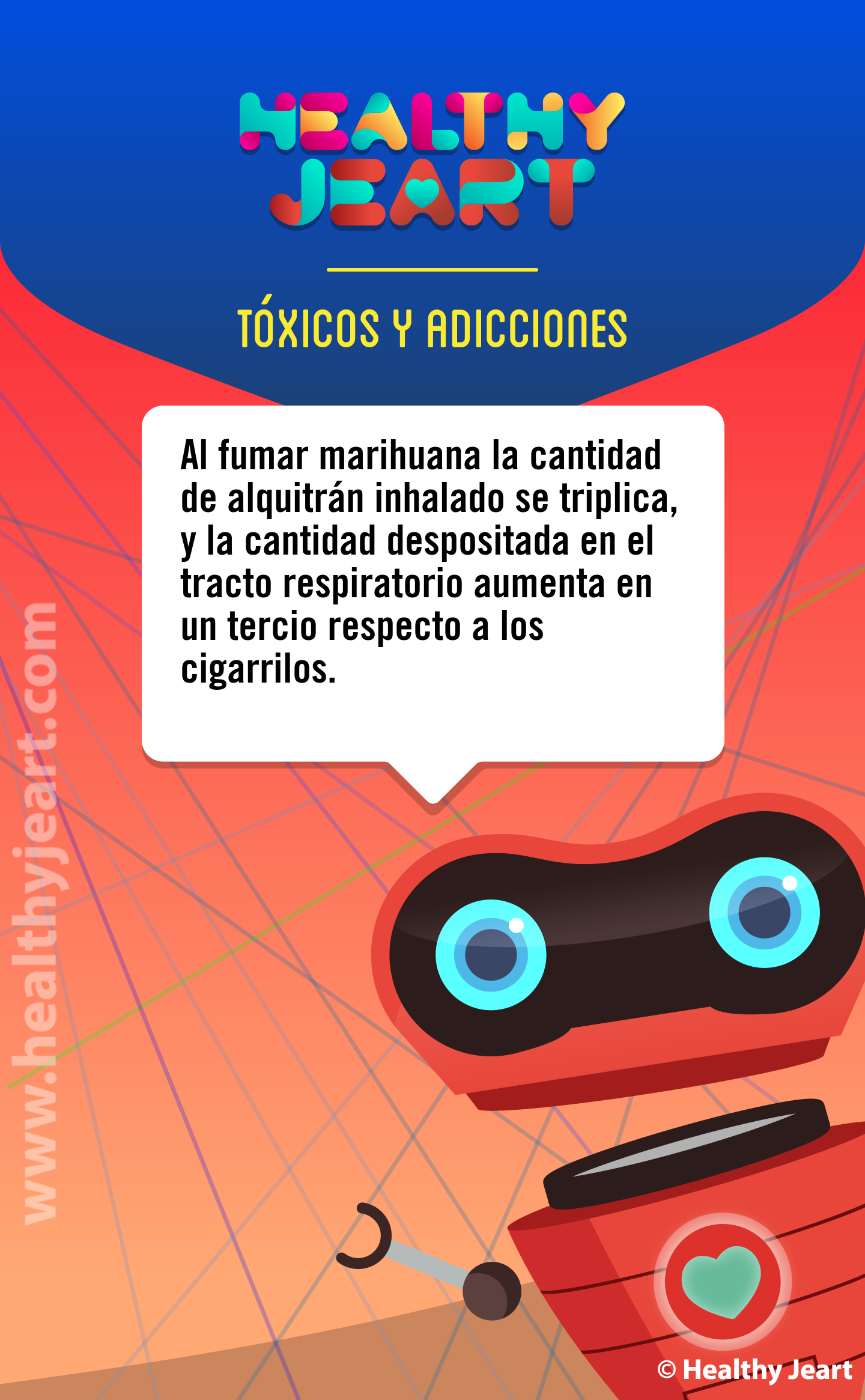 Al fumar marihuana la cantidad de alquitrán inhalado se triplica, y la cantidad depositada en el tracto respiratorio aumenta en un tercio respecto a los cigarrillos.