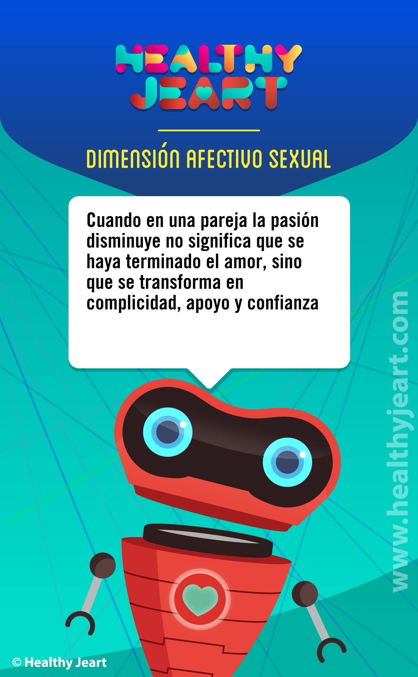 Cuando en una pareja la pasión disminuye no significa que se haya terminado el amor, sino que se transforma en complicidad, apoyo y confianza