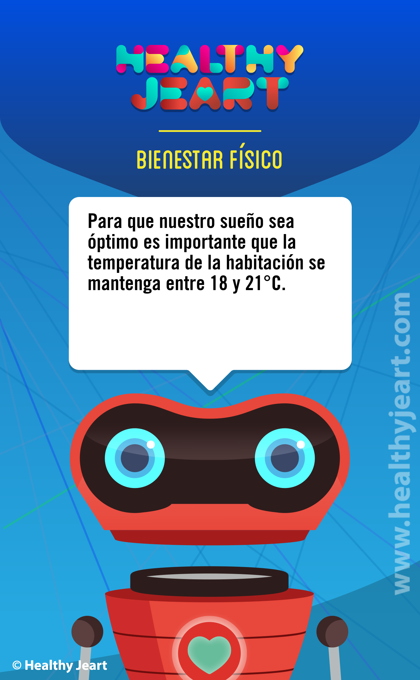 Para que nuestro sueño sea óptimo es importante que la temperatura de la habitación se mantenga entre los 18 y 21ºC.