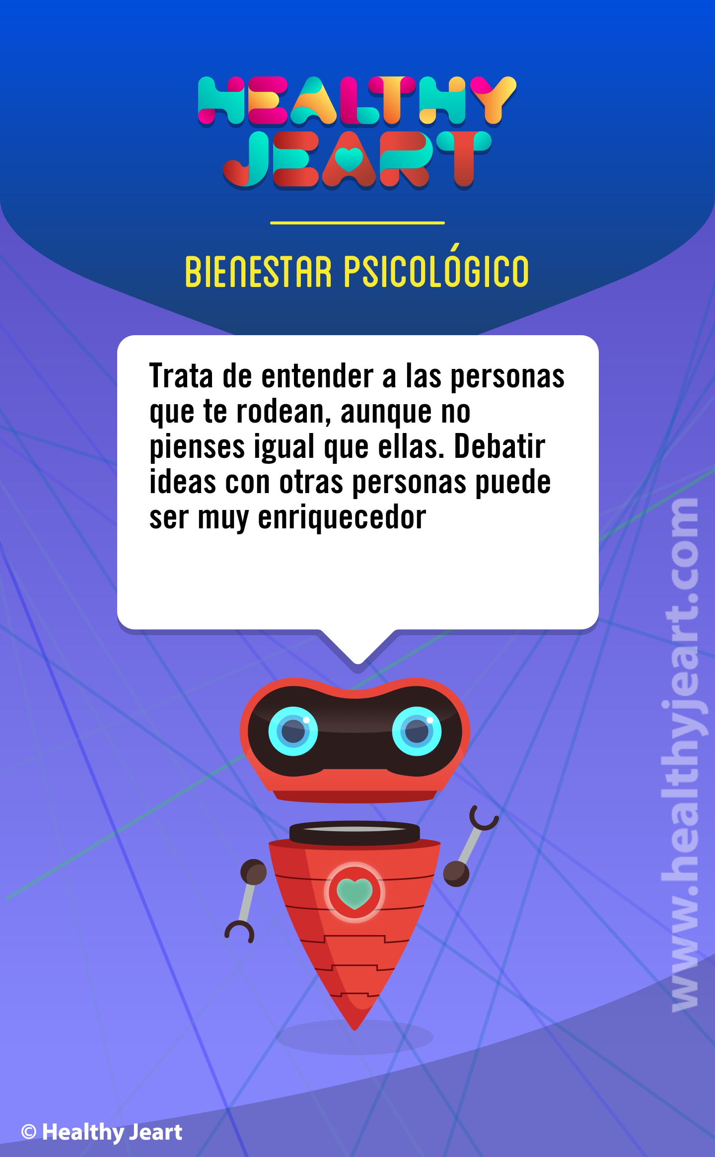 Trata de entender a las personas que te rodean, aunque no pienses igual que ellas. Debatir ideas con otras personas puede ser muy enriquecedor