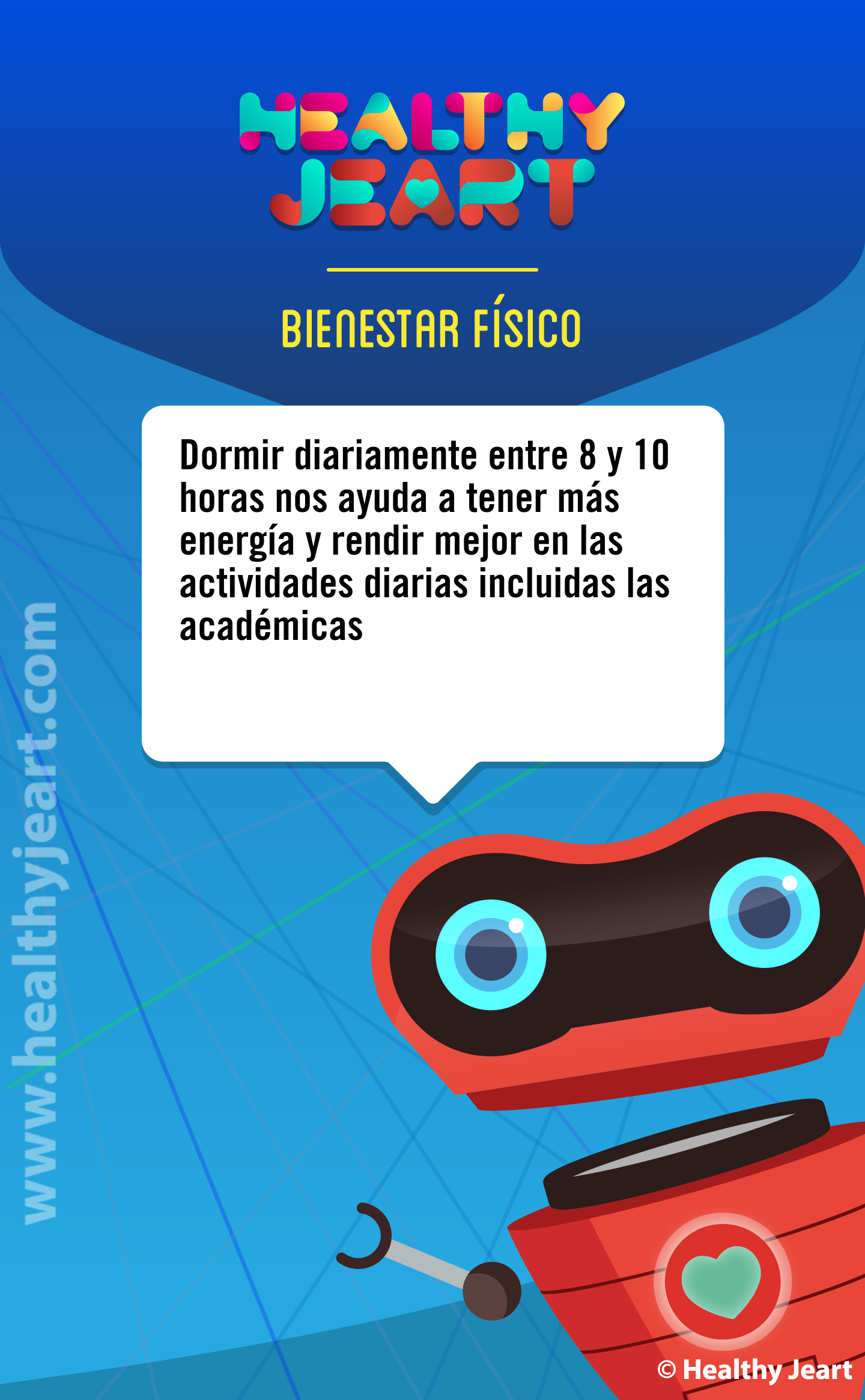 Dormir diariamente entre 8 y 10 horas nos ayuda a tener mas energía y rendir mejor e las actividades diarias incluidas las académicas