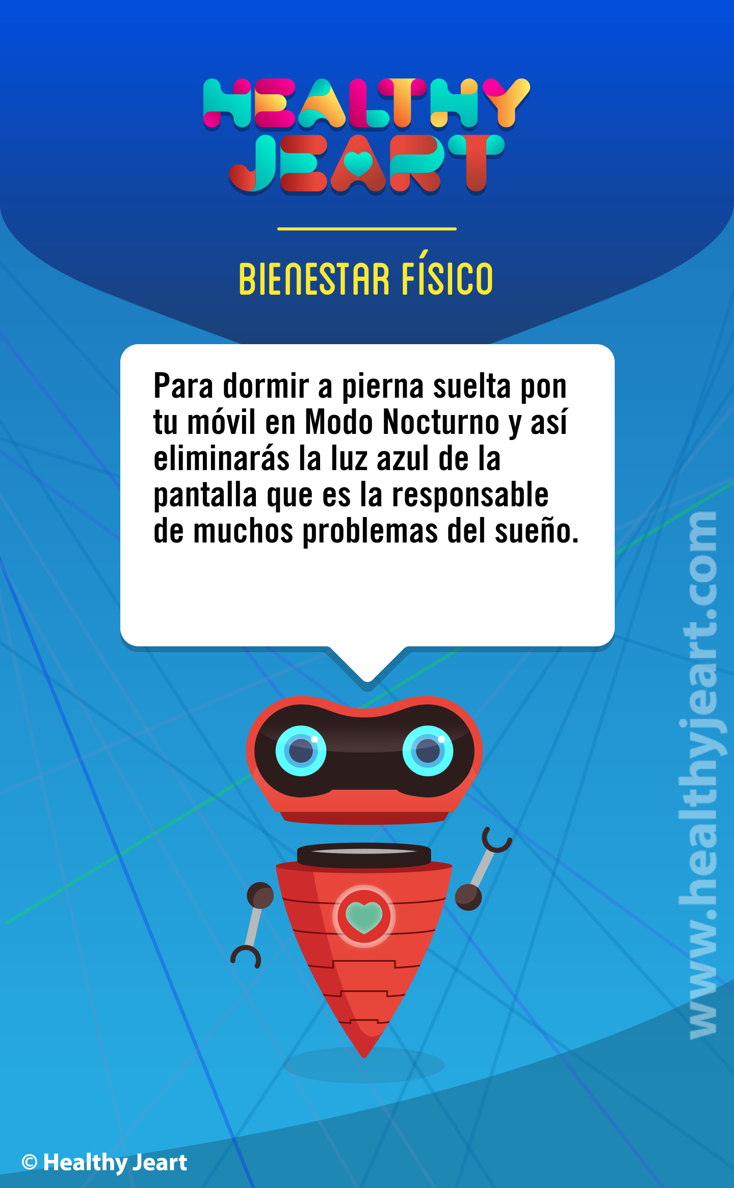 Para dormir a pierna suelta pon tu móvil en Modo Nocturno y así eliminarás la luz azul de la pantallas que es la responsable de muchos problemas del sueño.