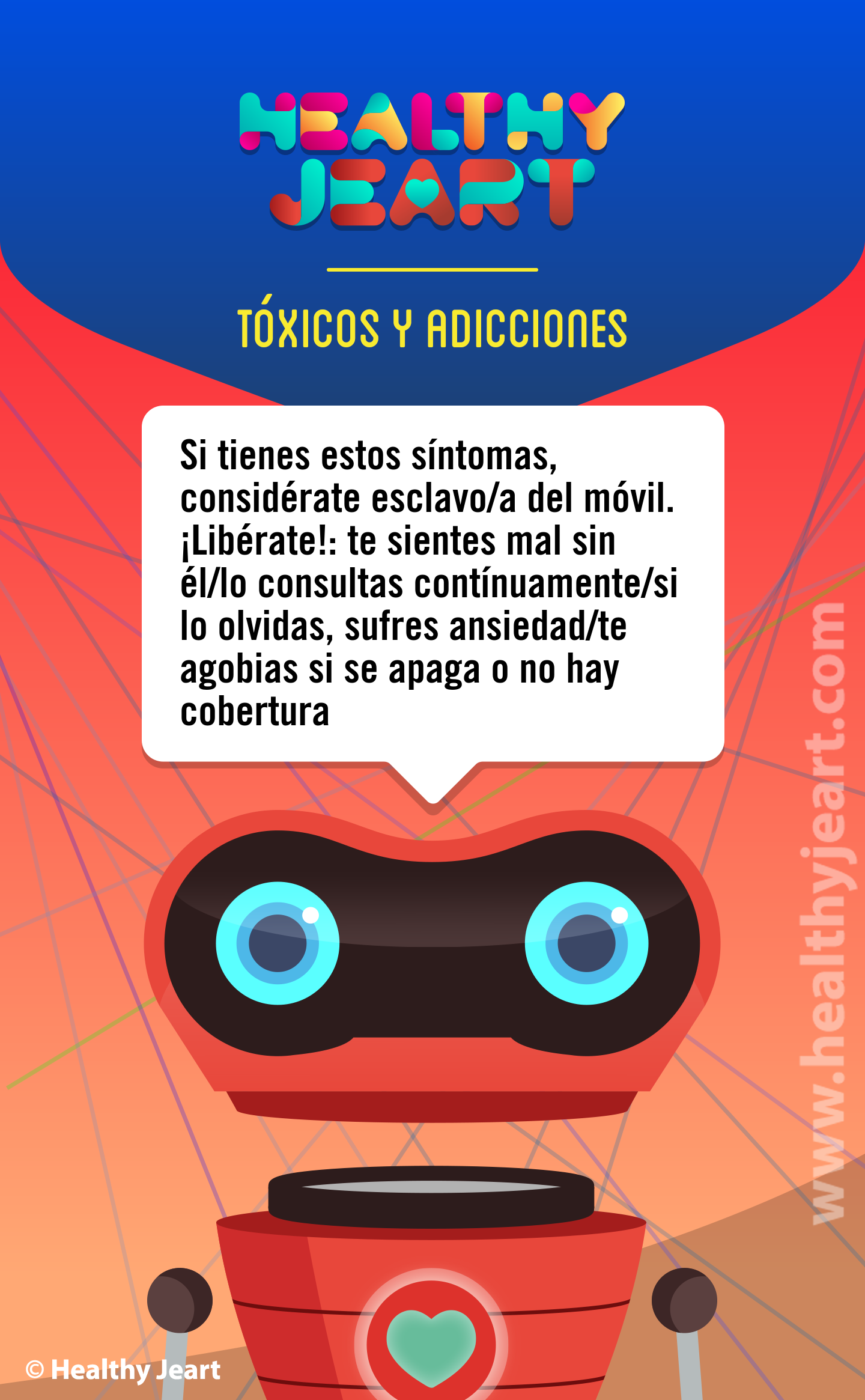 Si tienes estos síntomas, considérate esclavo/a del móvil. ¡Libérate!: te sientes mal sin él/lo consultas contínuamente/si lo olvidas, sufres ansiedad/te agobias si se apaga o no hay cobertura